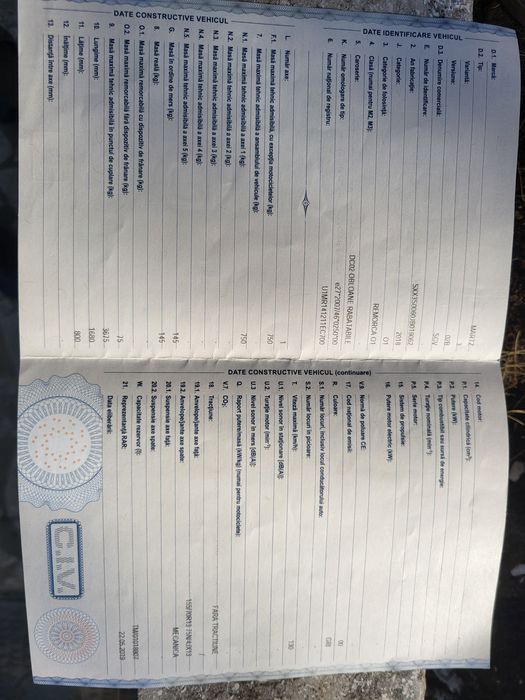 Remorca 750inmatriculata MARTZ Polonia 270x135x150 volum cat.B prelata