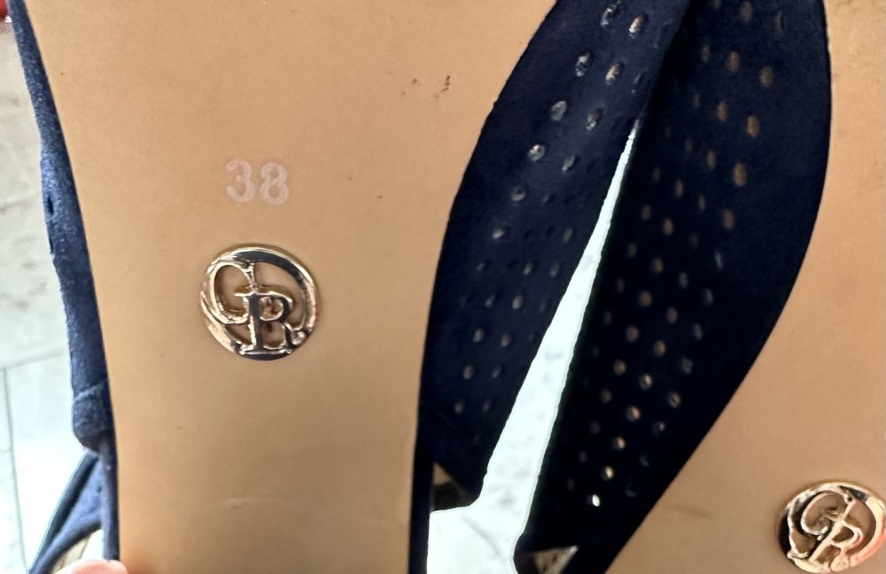 Sandale piele toc patrat Medea model Graciana mar 38 foarte comode