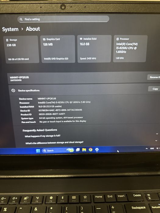 Vand Lenovo Thinkpad E580