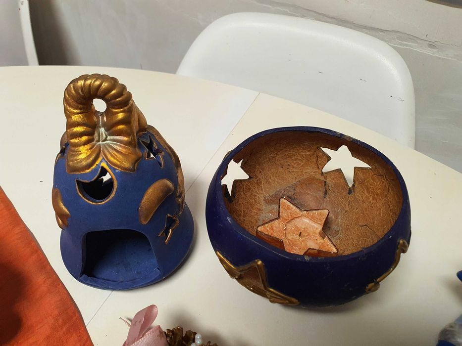 Decoratiuni de Craciun diverse culoare albastra