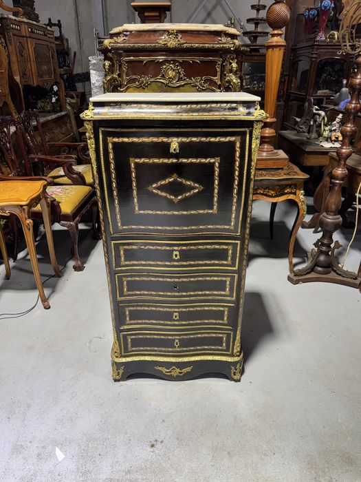 Secretier stil napoleon III - marqueterie boulle, intarsii sidef