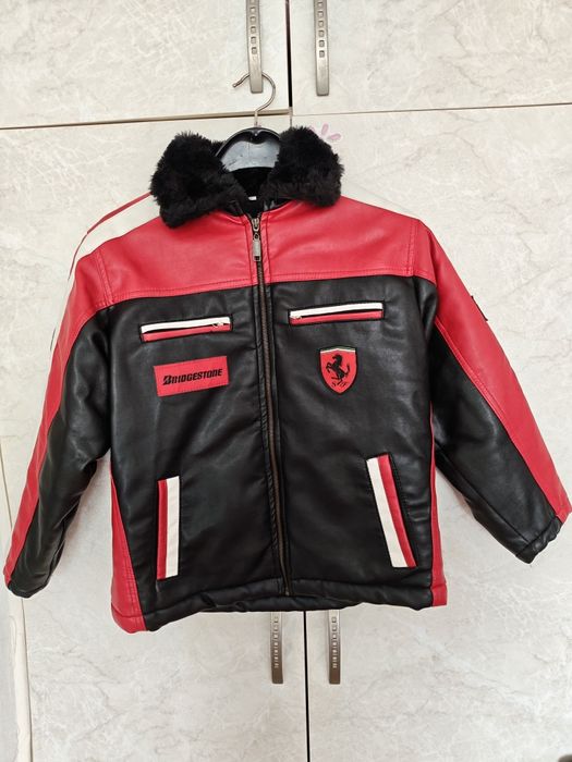Кожено яке Ferrari Silverstone за момче