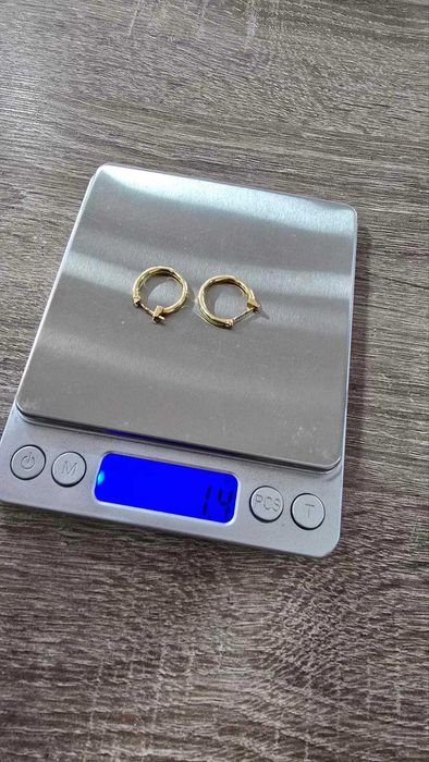 Златни обеци 18 карата 1.4 грама