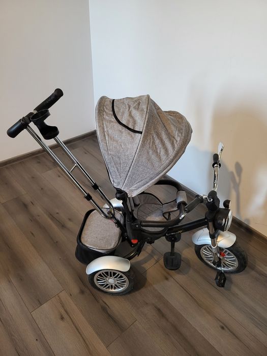 Tricicleta scaun reversibil roti EVA muzica lumini bebelusi copii 5