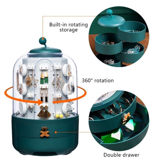 Органайзер для хранения\Органайзер для украшений\Вращающийся на 360