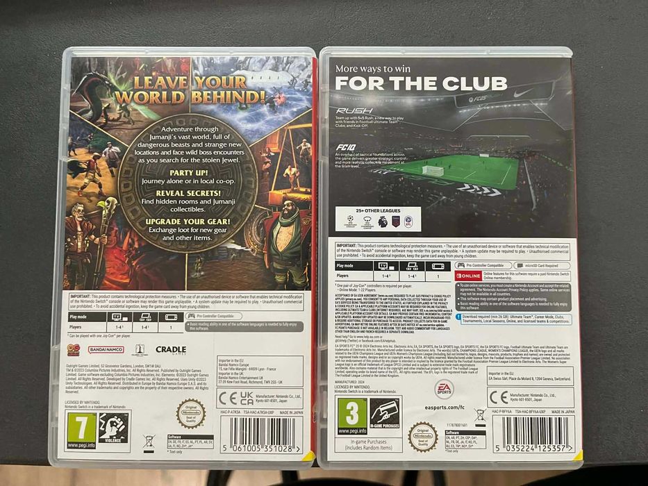Игри за Nintendo Switch - FC 25 / Jumanji: Wild Adventures