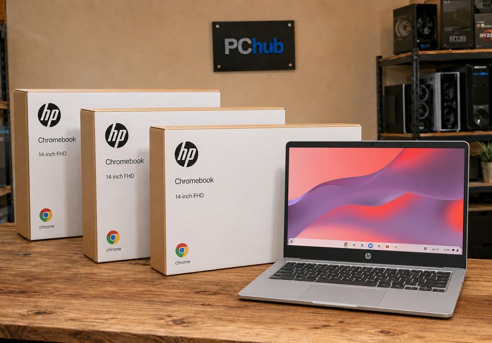 Нов лаптоп HP Chromebook 14″ FHD Intel N100 8GB DDR5 128GB ChromeOS