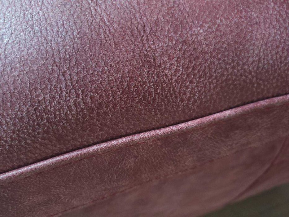 Червен кожен диван тройка "Santino" - телешки бокс