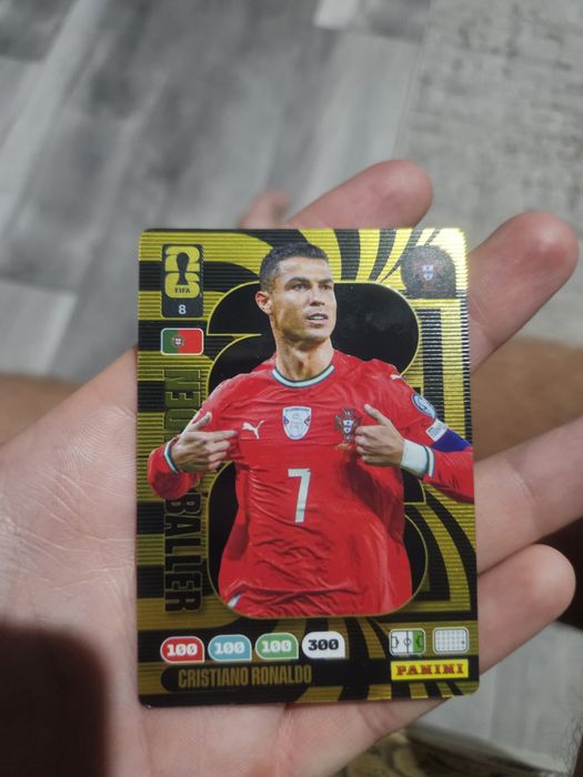 Cartonaș Panini Cristiano Ronaldo Portugalia golden baller
