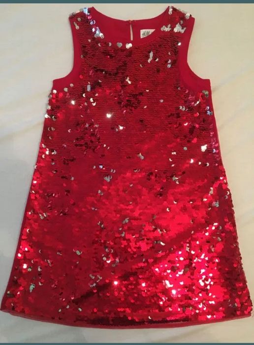 Rochie roșie Crăciun, 5-6 ani, h&m