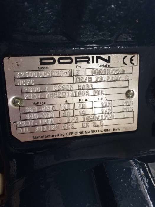 Compresor Chiller Dorin (Bitzer,Copeland,Tecumseh,Embraco)