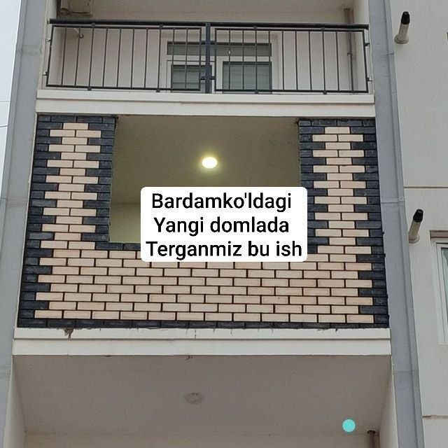 Balkonga g'isht teramiz