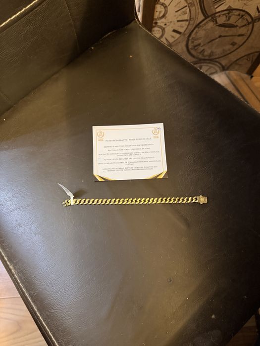 Bratara aur 14 k cuban 13 gr. 19 cm. Cu certificat pret 5850 lei