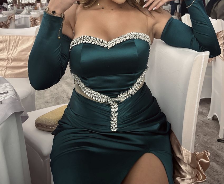 Rochie Lunga Verde Smarald