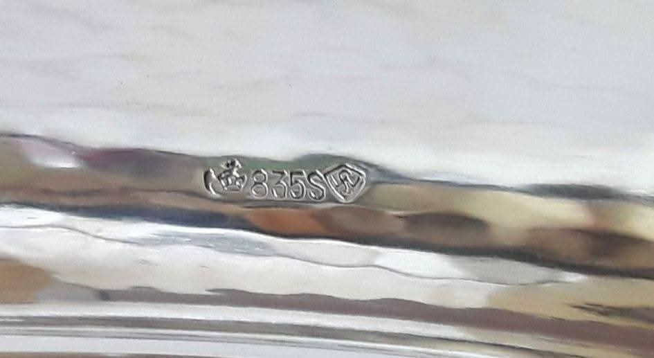 Fructiera/tava argint masiv  830, "Art Deco", "Lutz & Weiss" Germania