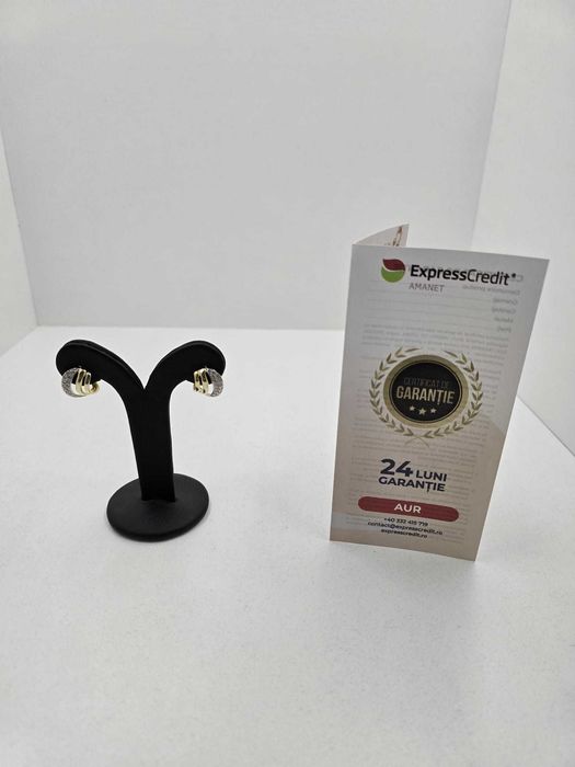 Cercei aur 14K 5.00gr (Ag25 Belvedere B.42256)-Garantie 2 Ani!