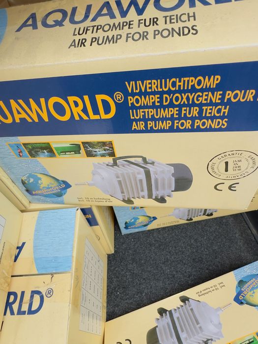 Нови въздушни помпи за езера и рибарници AQUAWORLD  Продавам нови въздушни помпи (компресори) AQUAWORLD за аериране на градински езера, рибарници