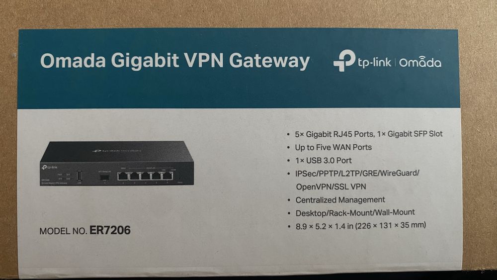 TP Link ER7206 Omada Gigabit VPN Gateway