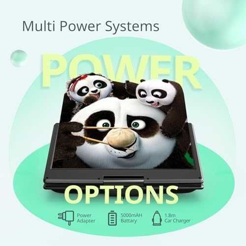 Нов OTON Портативен DVD плейър14.1", Въртящ Екран, 6ч Възпроизвеждане