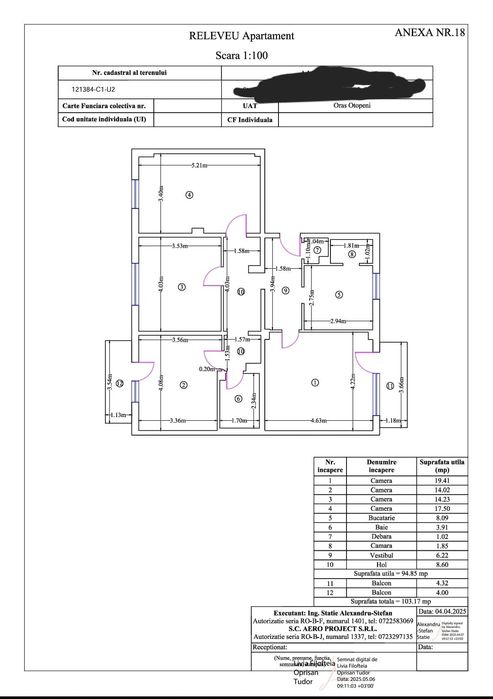 Apartament 4 camere, Otopeni