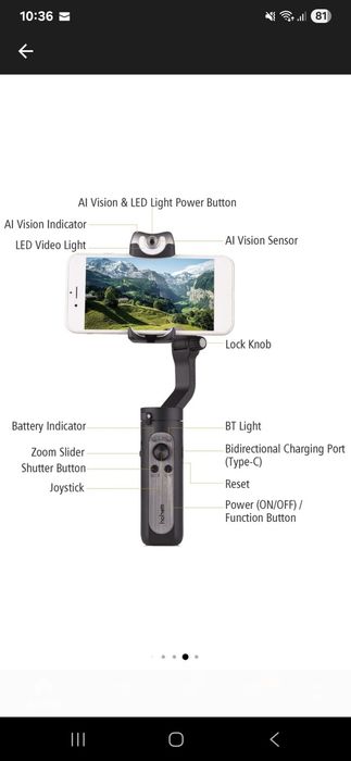 Gimbal Hohem  V2 Stabilizator Telefon