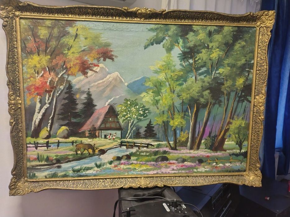 Tablou pictat pe pinza