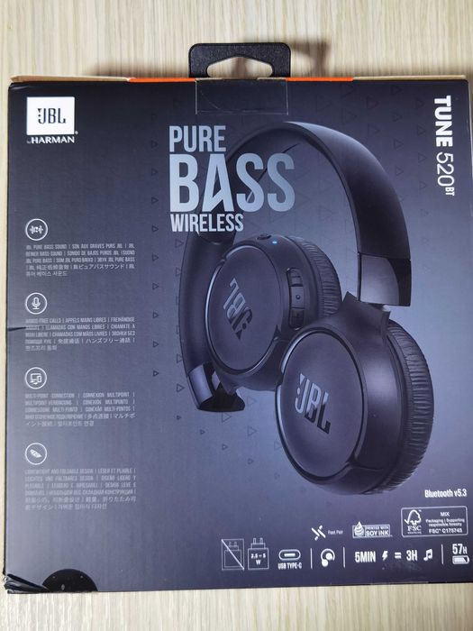 Casti Wireless copii Lumini LED Bluetooth PHILIPS JBL 520BT NouSigilat