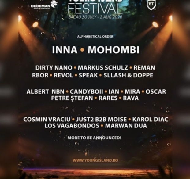 bilet young island  festival bacau 4zile