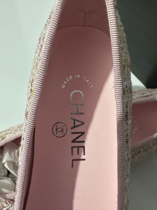 Gold Tweed Ballet Flats