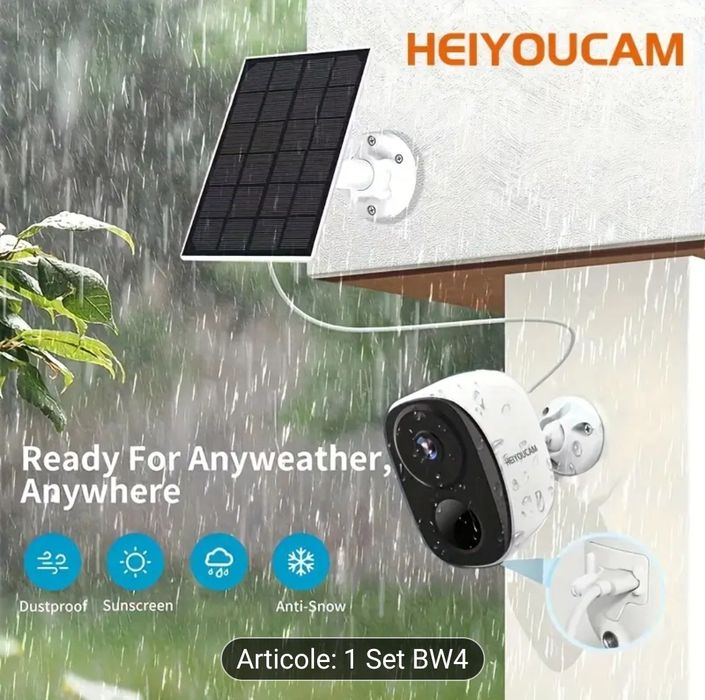 Cameră de supraveghere wifi cu panou solar 3MP