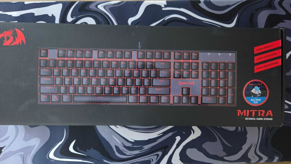 Tastatura Redragon Mitra K551-1 Switchuri Blue RGB Rosu