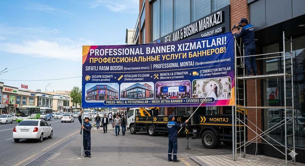 Banner xizmati (Печать и монтаж баннеров)