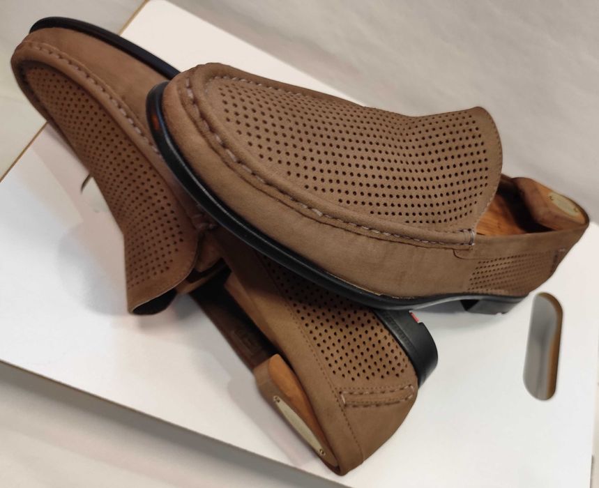 Pantofi casual 43.5 44 loafer slip on LLOYD piele naturala naturala nappa