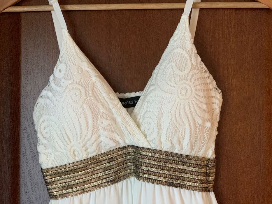 Rochie asimetrica high-low, de voal, marime XS/S