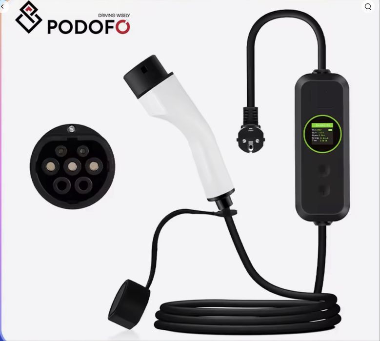 EV Charger Junsun, Podofo - Type 2 7.4kW / 3.5kW | Wi-Fi, IP65, Schuko • Зарядна станция за електромобили Junsun 7.4kW  3.5kW