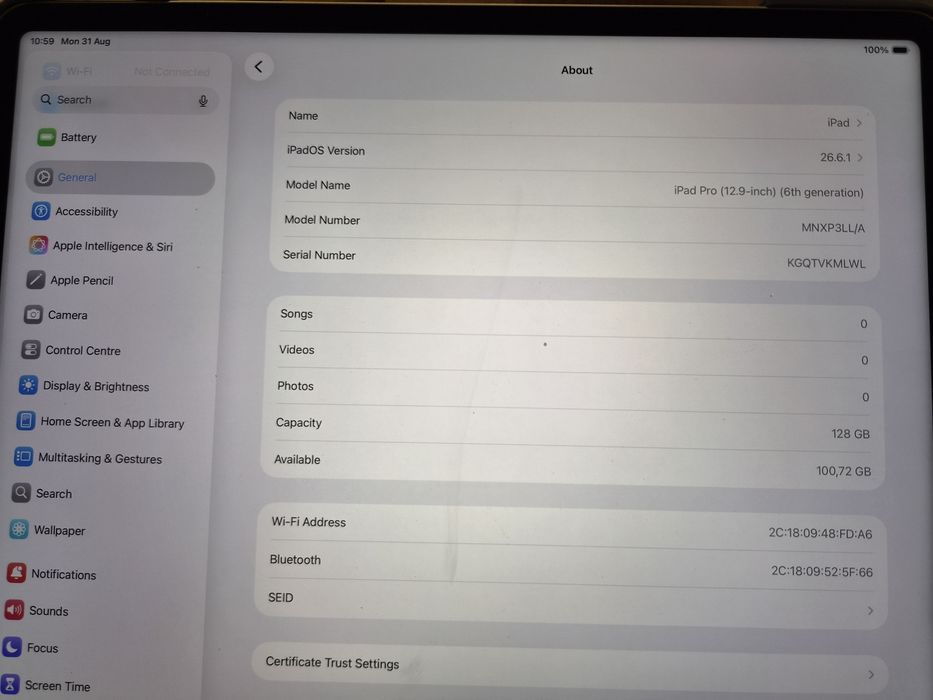 IPad Pro  128gb 6th Generation