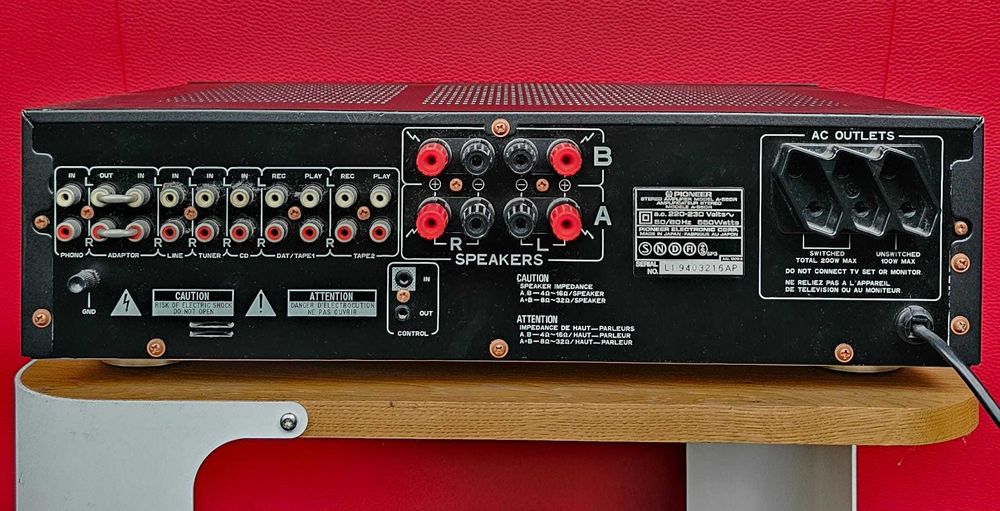 Amplificator PIONEER A-550R, telecomanda, 2 x 80 w