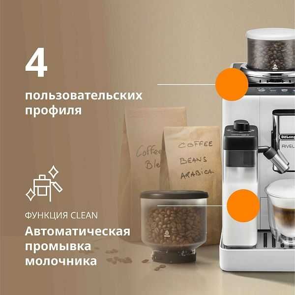 Кофемашина De'Longhi EXAM440.55.B/G/BG/W Rivelia Perfetto Лучшая цена!