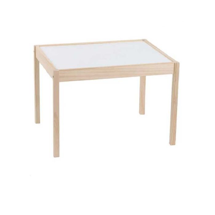 Декоративна детска масичка и стол Mercado Trade, За деца, Дърво, Бял