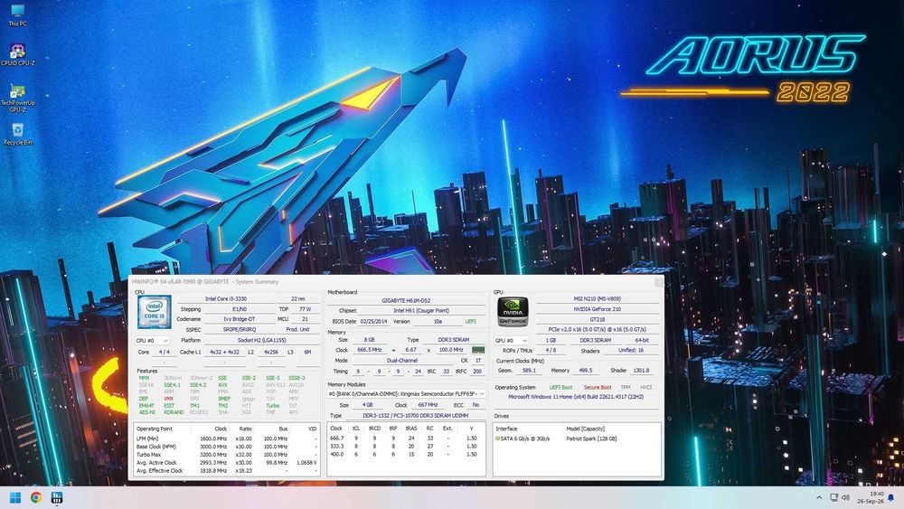 KIT i5 Quad+Placa Gigabyte H61M-DS2 R2.2+8GB RAM+Cooler la 180lei