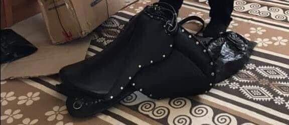 Кожаное седло  .