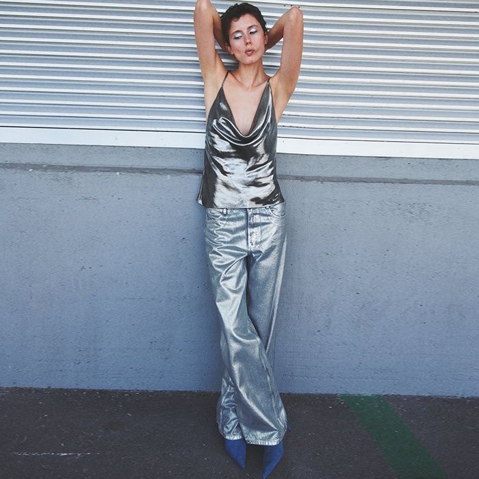 Blugi silver Zara Denim