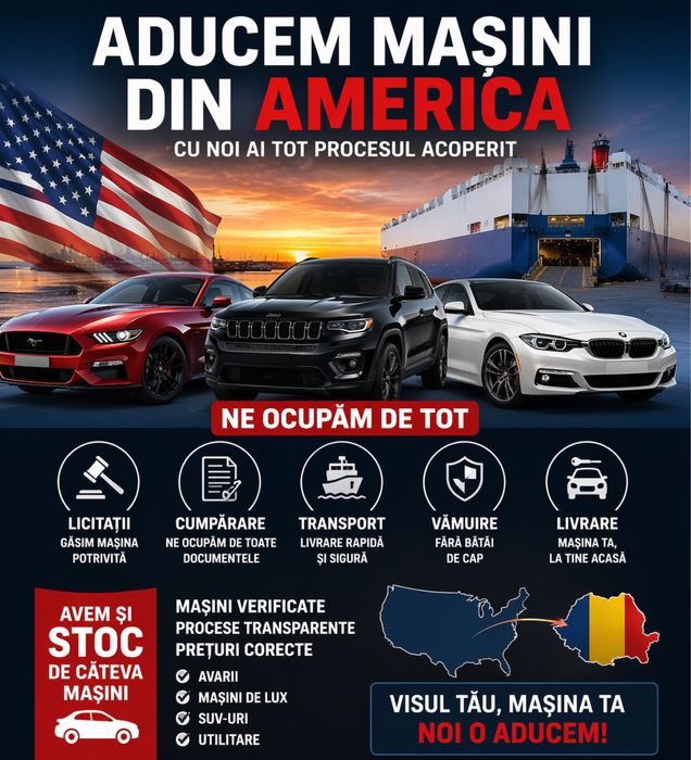 Masini si piese la comanda din SUA