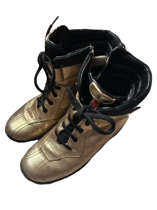 Кожаные ботинки PRADA