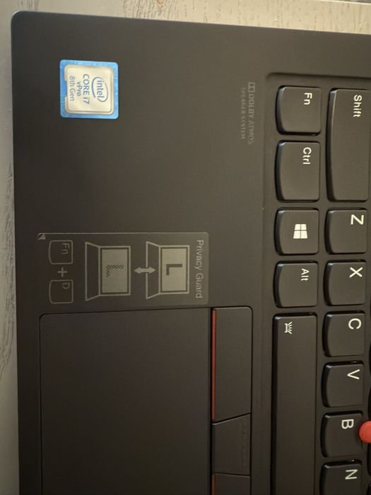 Thinkpad X1 Carbon 7th Gen I7 8665u 16GB RAM Display Privacy