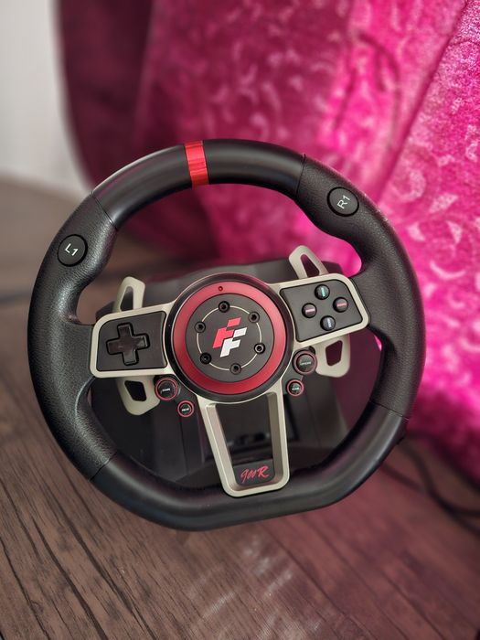 Volan Gaming FlashFire Suzuka 900R - Rotație 900°, Pedale + Schimbător
