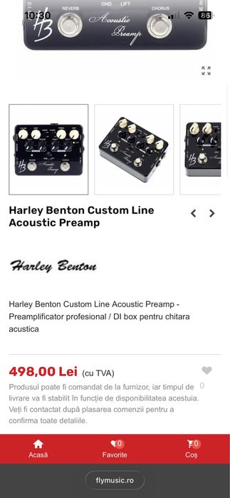Harley Benton Custom Line Acoustic Preamp