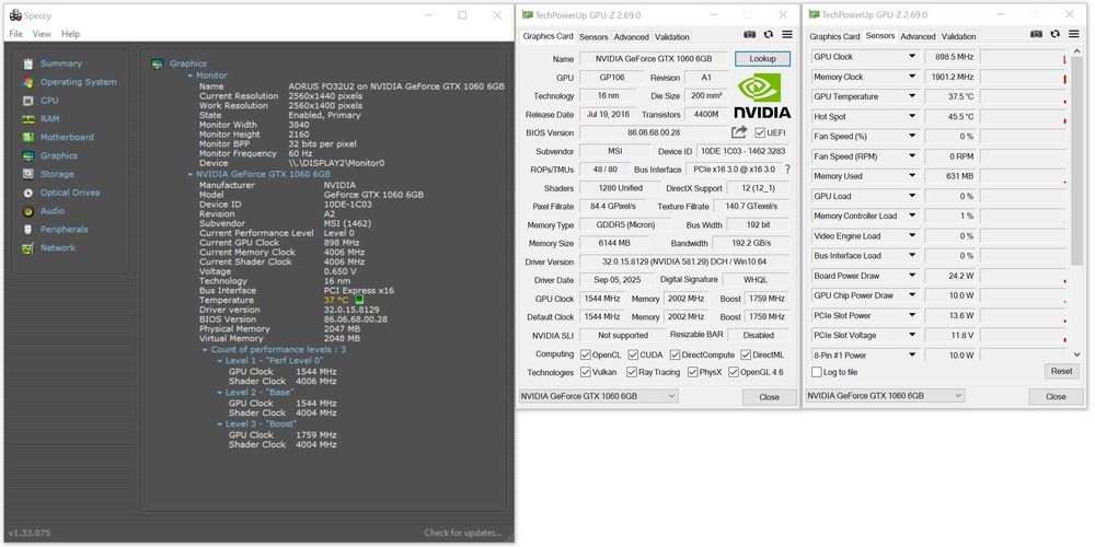 ТОП състояние Видео карта MSI GeForce GTX 1060 ARMOR 6G OCV1 GDDR5
