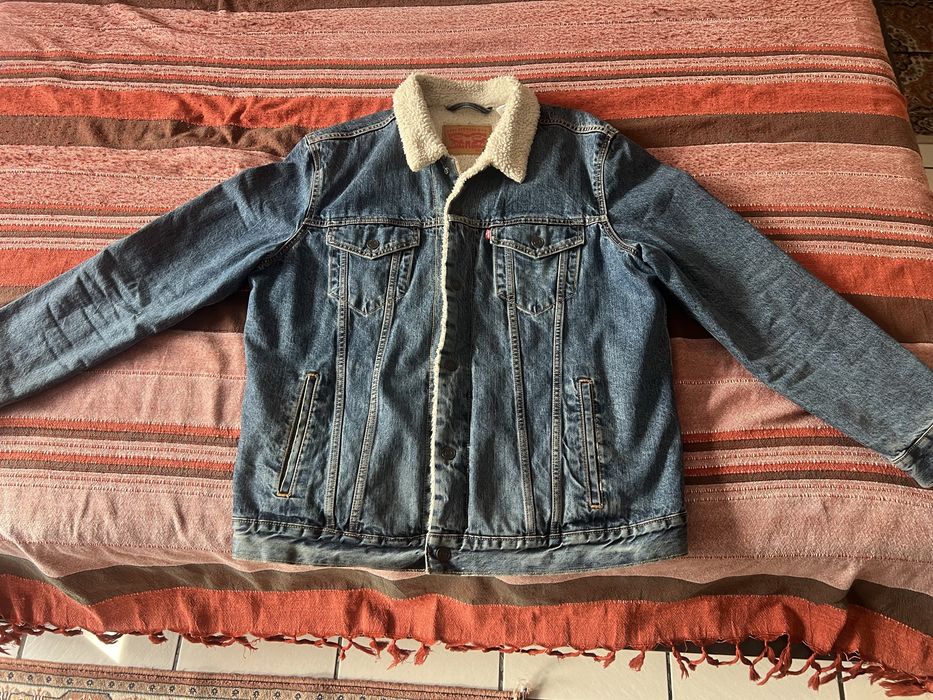 Оригинално кожено и дънково яке “Levi*s”
