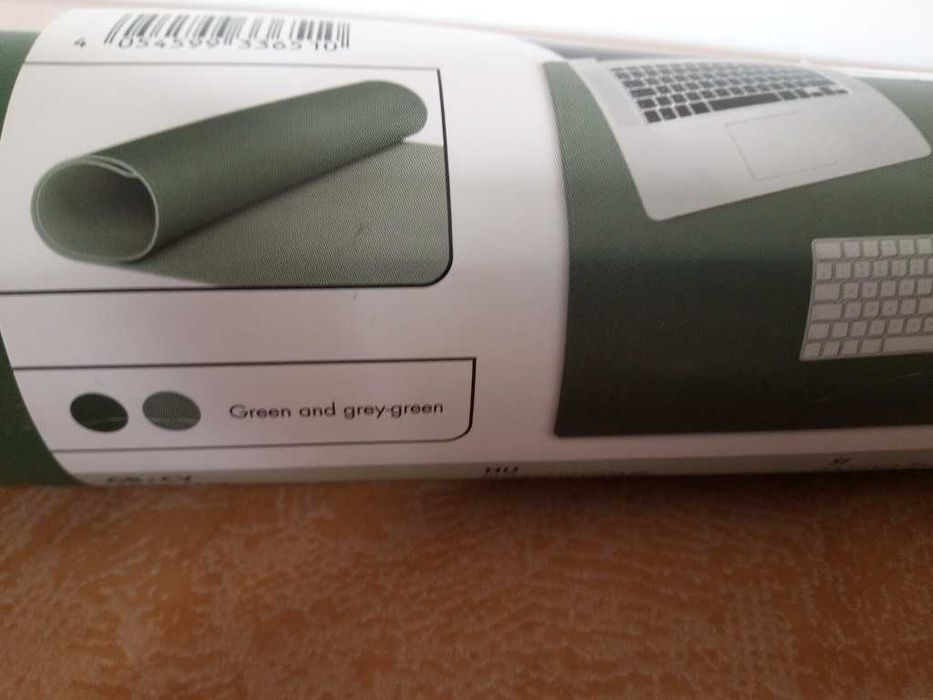 Suport birou / Desk mat Crelando, față dublă verde/ kaki, 60x35 cm – Nou